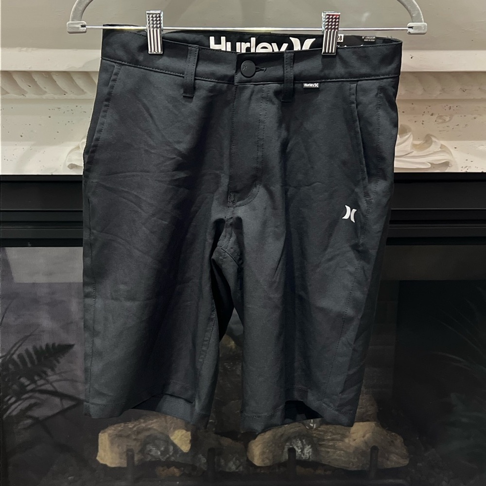 🆕 Hurley Black Flat Front Men's Shorts